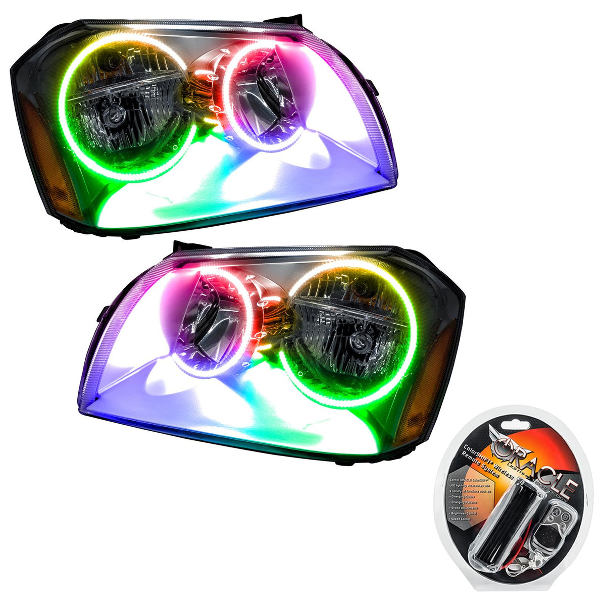 Oracle Lighting Smd Pre-Assembled Headlights, Chrome Bezel, Colorshift (2005-2007 Magnum) - 7157-330