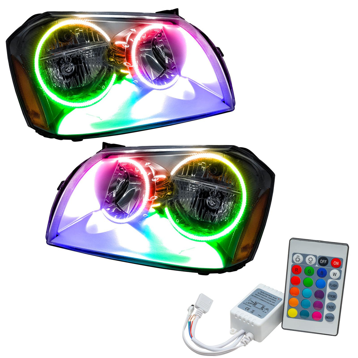Oracle Lighting Smd Pre-Assembled Headlights, Chrome Bezel, Colorshift - Simple (2005-2007 Magnum) - 7157-504