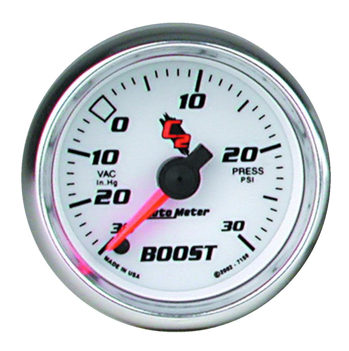 Autometer C2 Series 2-1/16" Electric Boost/Vacuum Gauge