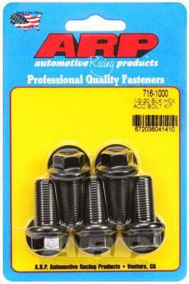 ARP 1/2-20 x 1.000 hex black oxide bolts - 716-1000