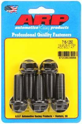 ARP 1/2-20 x 1.250 hex black oxide bolts - 716-1250