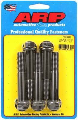 ARP 1/2-20 x 3.000 hex black oxide bolts - 716-3000
