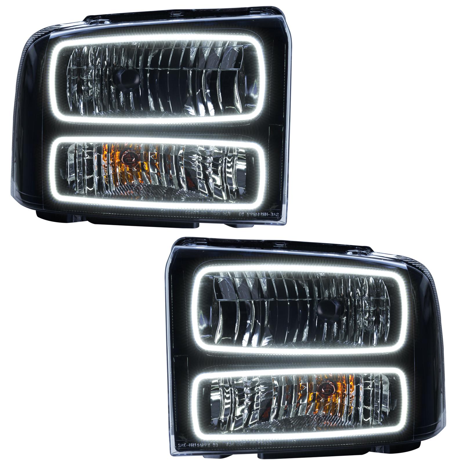Oracle Lighting Smd Pre-Assembled Headlights, Black, White (2005-2007 F-250, F-250 Super Duty, F-350, F-350 Super Duty) - 7161-001