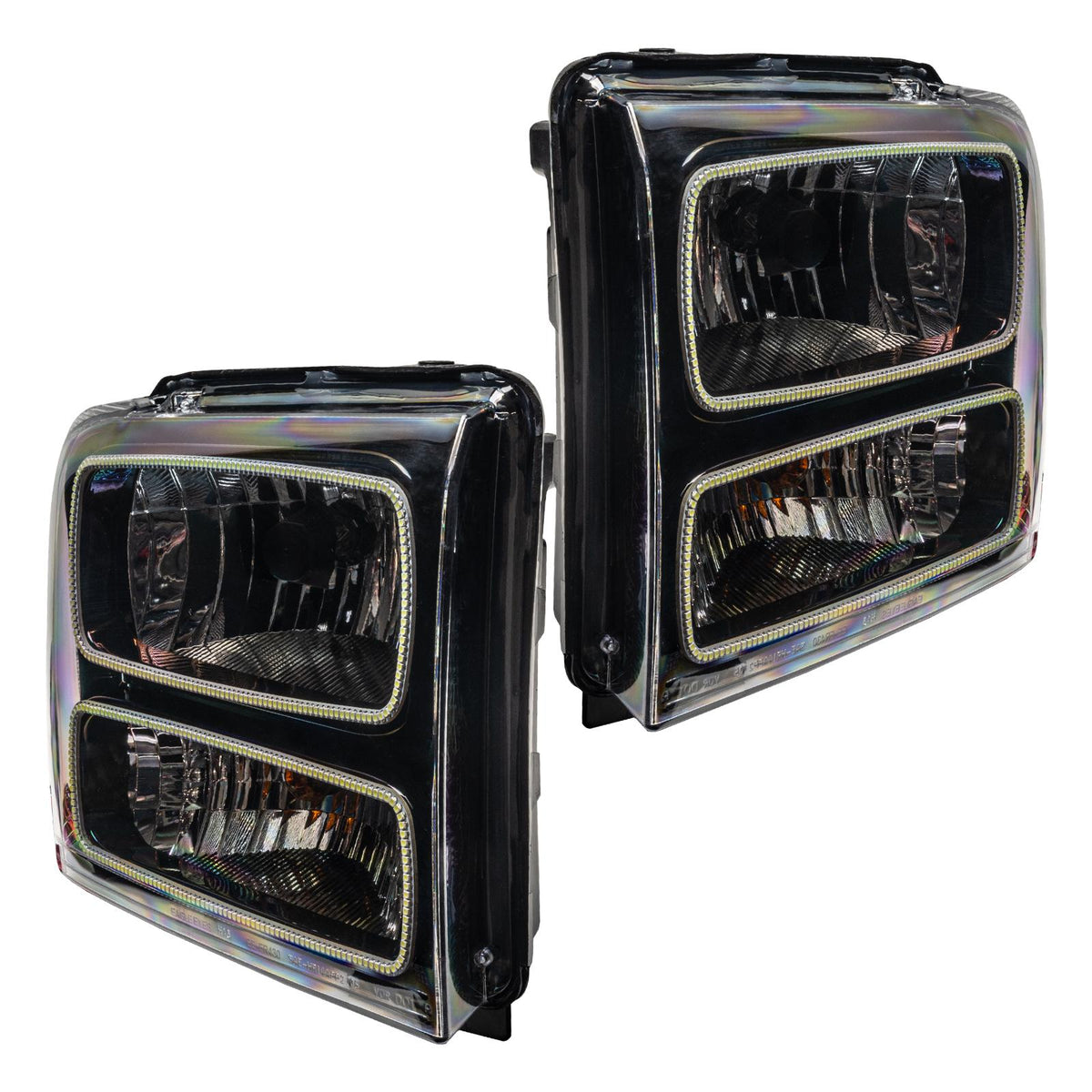 Oracle Lighting Smd Pre-Assembled Headlights, Black Bezel, Colorshift - No Controller (2005-2007 F-250, F-250 Super Duty, F-350, F-350 Super Duty) - 7161-334
