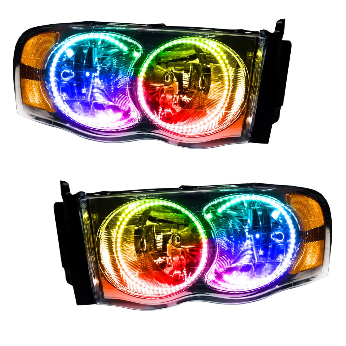 Oracle Lighting Smd Pre-Assembled Headlights, Colorshift 2.0 (2002-2005 Ram 1500, Ram 2500, Ram 3500, Ram 4000) - 7164-333