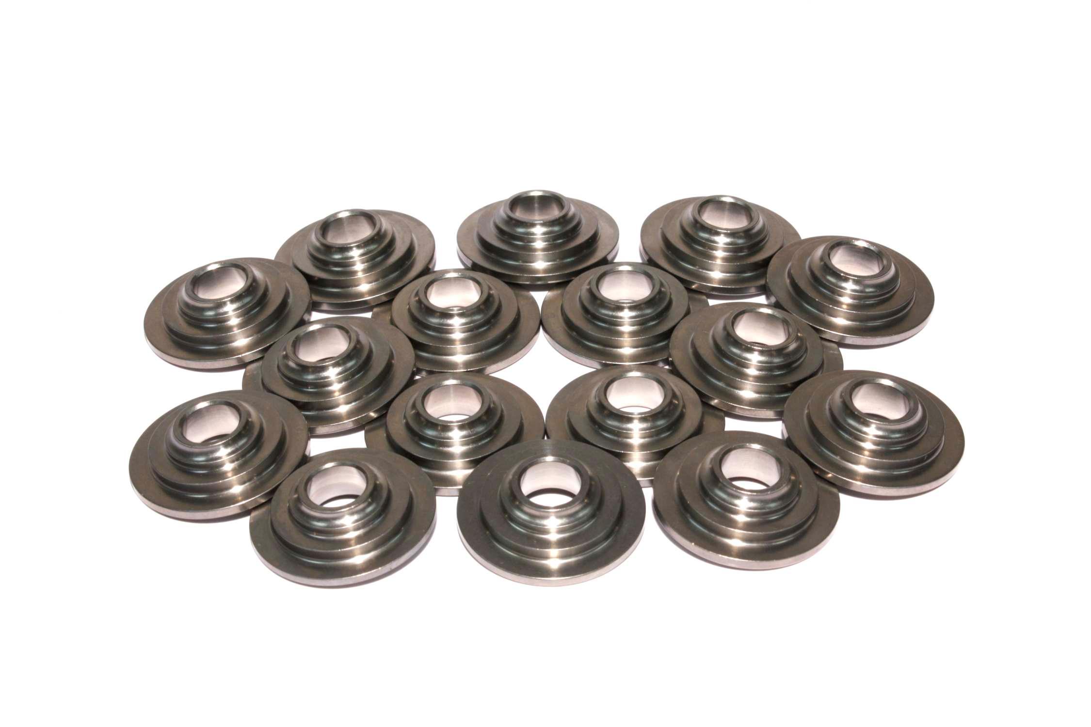 Comp Cams 7 Degree Titanium Retainer Set of 16 for 26925 Spring w/ 8mm Valve Stem - 717-16