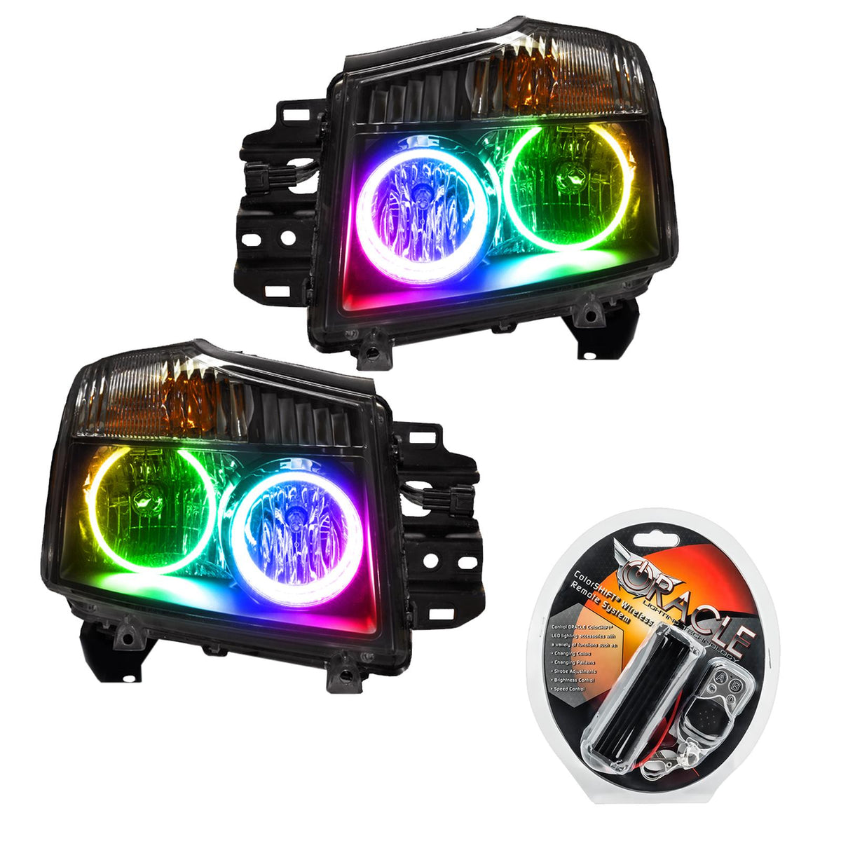 Oracle Lighting Smd Pre-Assembled Headlights, Colorshift (2008-2015 Titan) - 7173-330