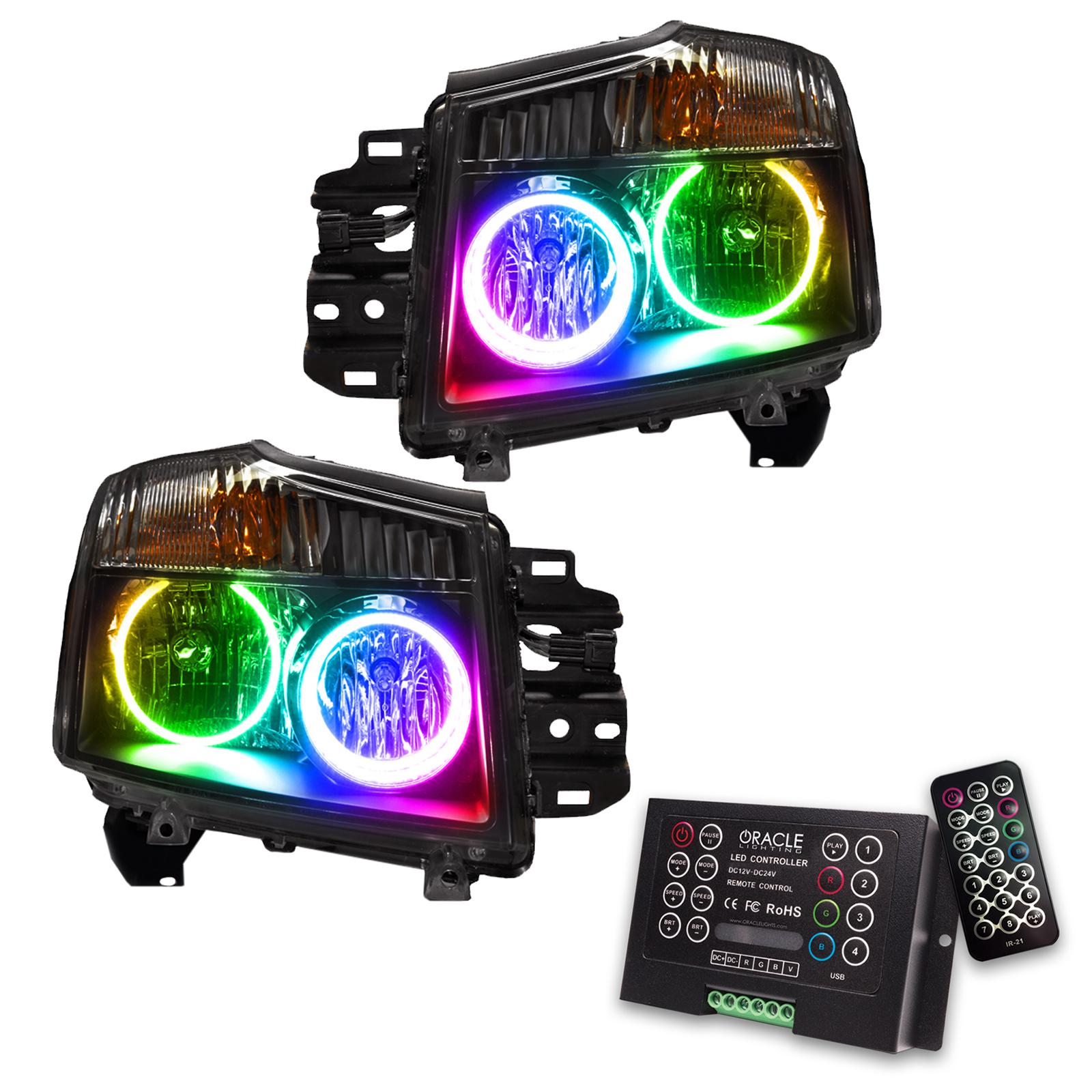Oracle Lighting Smd Pre-Assembled Headlights, Colorshift 2.0 (2008-2015 Titan) - 7173-333