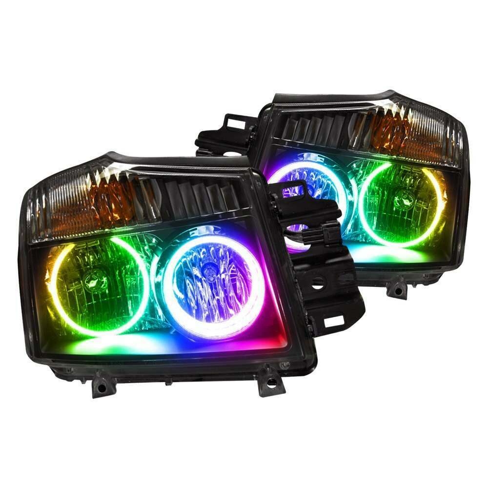 Oracle Lighting 2008-2015 Nissan Titan Pre-Assembled Led Halo Headlights (2008-2015 Nissan TITAN) - 7173-335