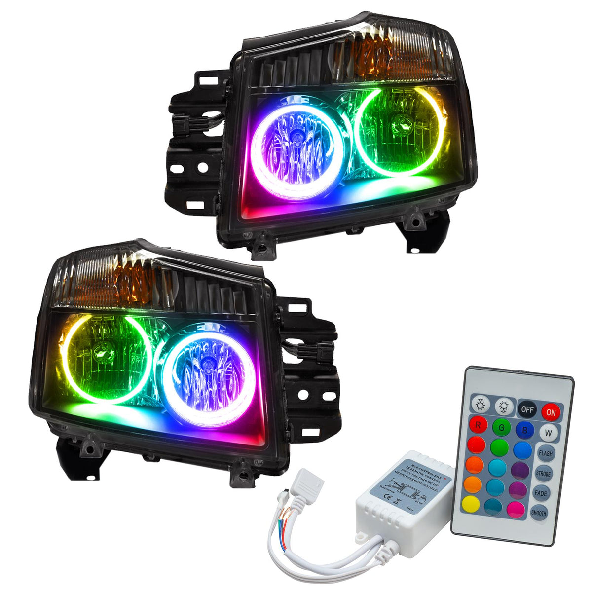 Oracle Lighting Smd Pre-Assembled Headlights, Colorshift - Simple (2008-2015 Titan) - 7173-504