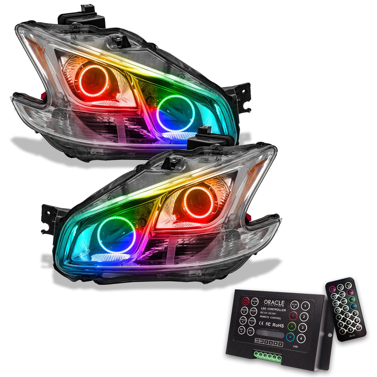 Oracle Lighting Smd Pre-Assembled Headlights, Non-Hid, Colorshift 2.0 (2009-2013 Maxima) - 7177-333