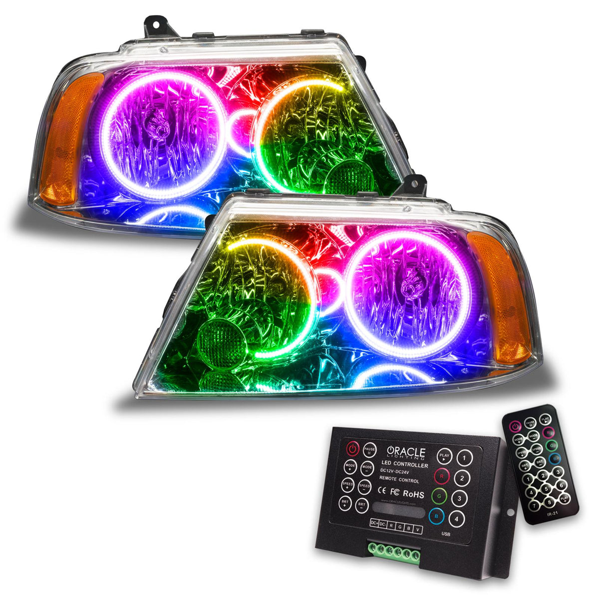 Oracle Lighting Smd Pre-Assembled Headlights, Colorshift 2.0 (2003-2006 Navigator) - 7185-333