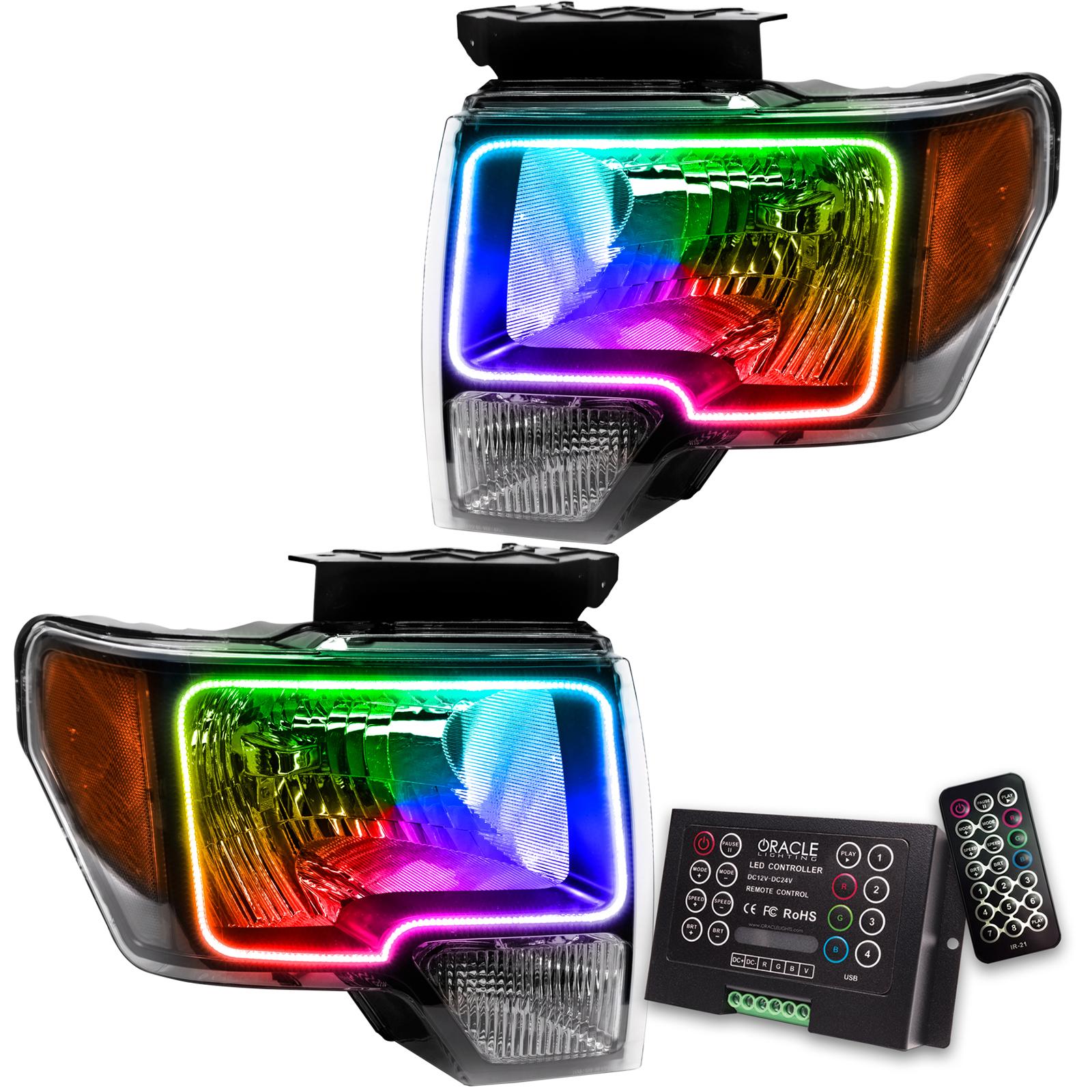 Oracle Lighting Led Pre-Assembled Headlights, Colorshift 2.0 (2009-2014 F-150) - 7187-333