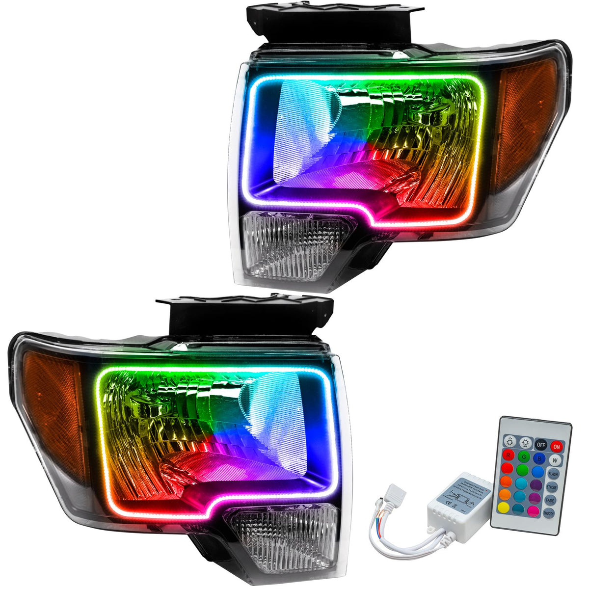 Oracle Lighting Led Pre-Assembled Headlights, Colorshift - Simple (2009-2014 F-150) - 7187-504