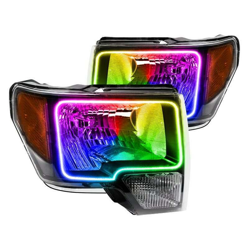 Oracle Lighting 2009-2014 Ford F-150 Pre-Assembled Led Halo Headlights - (Black Housing) (2009-2014 Ford F-150) - 7188-335