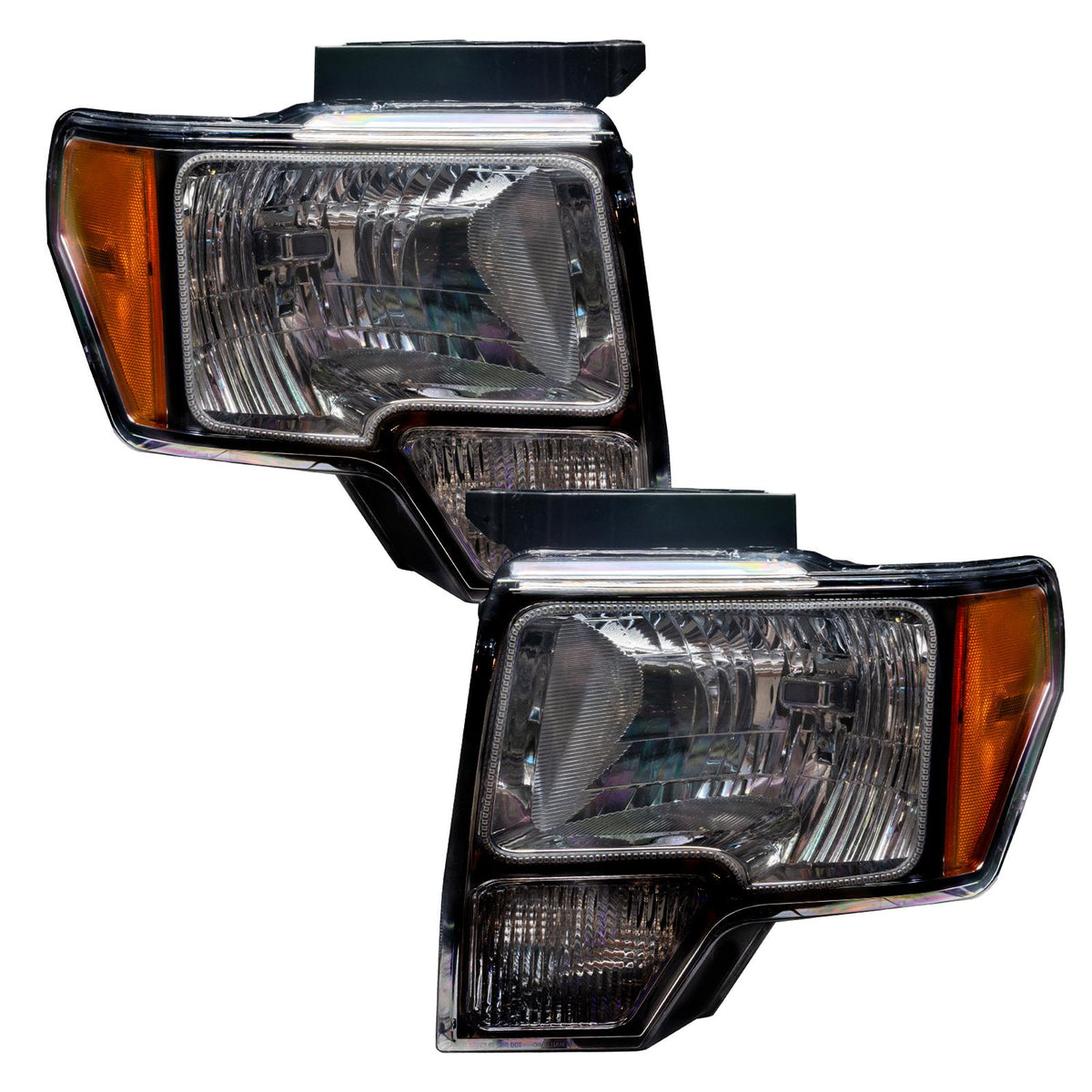 Oracle Lighting Led Pre-Assembled Headlights, Black Bezel, Colorshift - Simple (2009-2014 F-150) - 7188-504