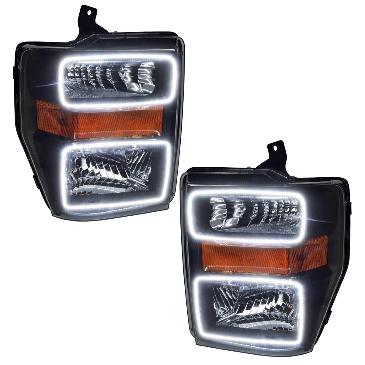 Oracle Lighting Smd Pre-Assembled Headlights, Black, White (2008-2010 F-250, F-250 Super Duty, F-350, F-350 Super Duty) - 7190-001