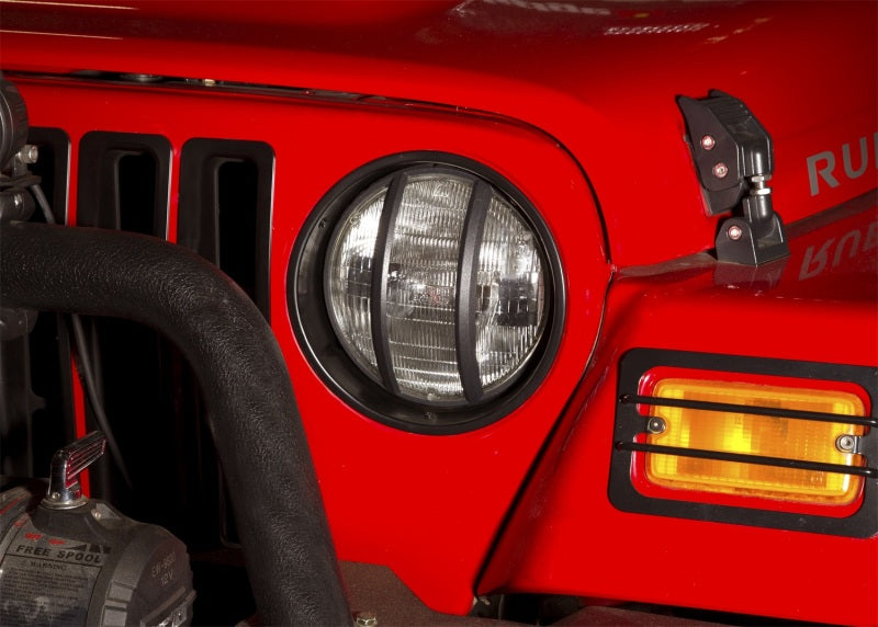Rugged Ridge Headlight Bezel Kit Black; 97-06 Jeep Wrangler Tj - 12419.23