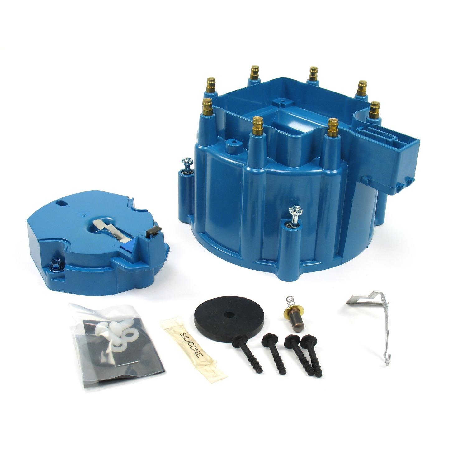 Pertronix D4002 Flame-Thrower Hei Distributor Cap And Rotor Kit Blue - D4002