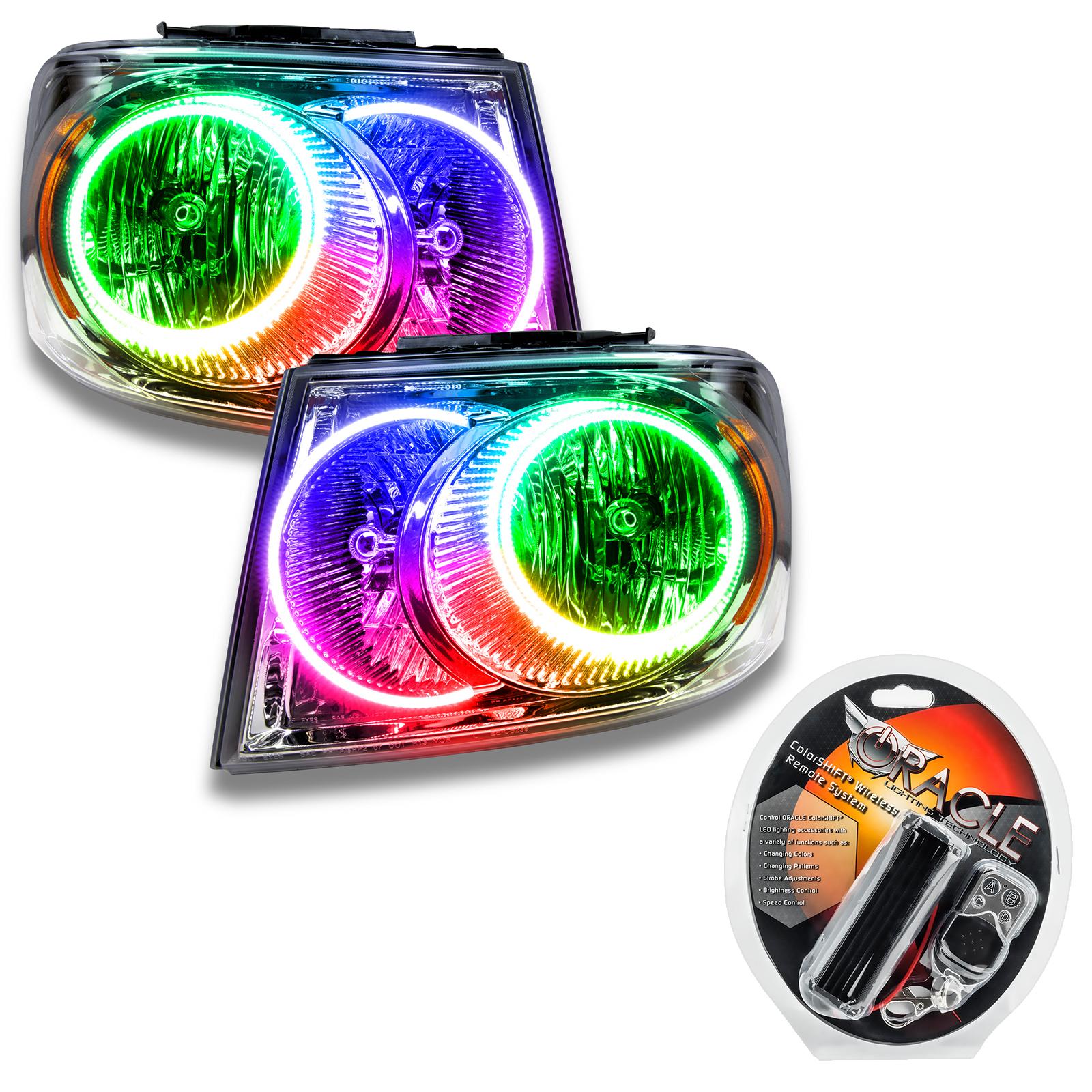 Oracle Lighting Smd Pre-Assembled Headlights, Chrome Bezel, Colorshift (2007-2009 Durango) - 7201-330
