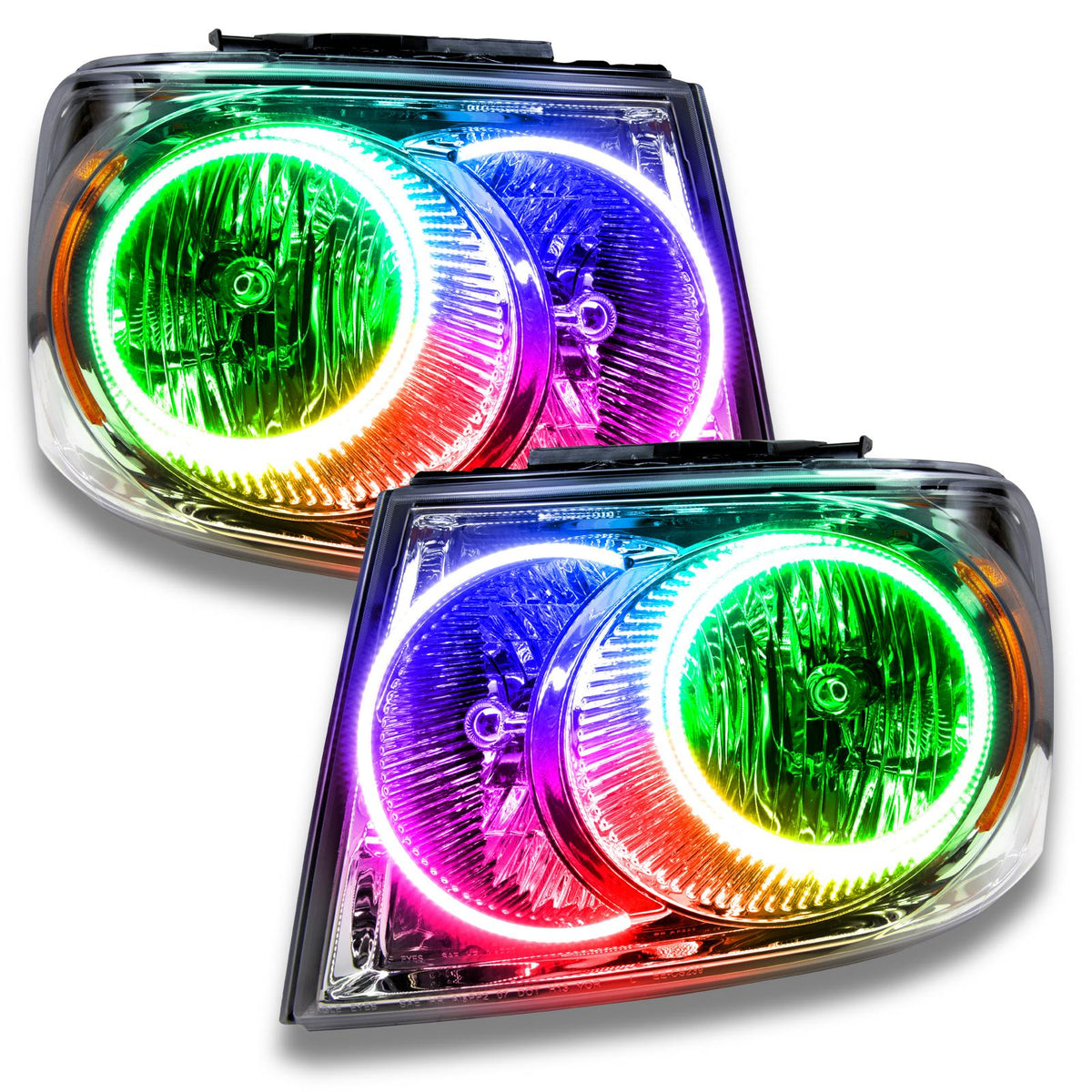 Oracle Lighting Smd Pre-Assembled Headlights, Chrome Bezel, Colorshift - No Controller (2007-2009 Durango) - 7201-334