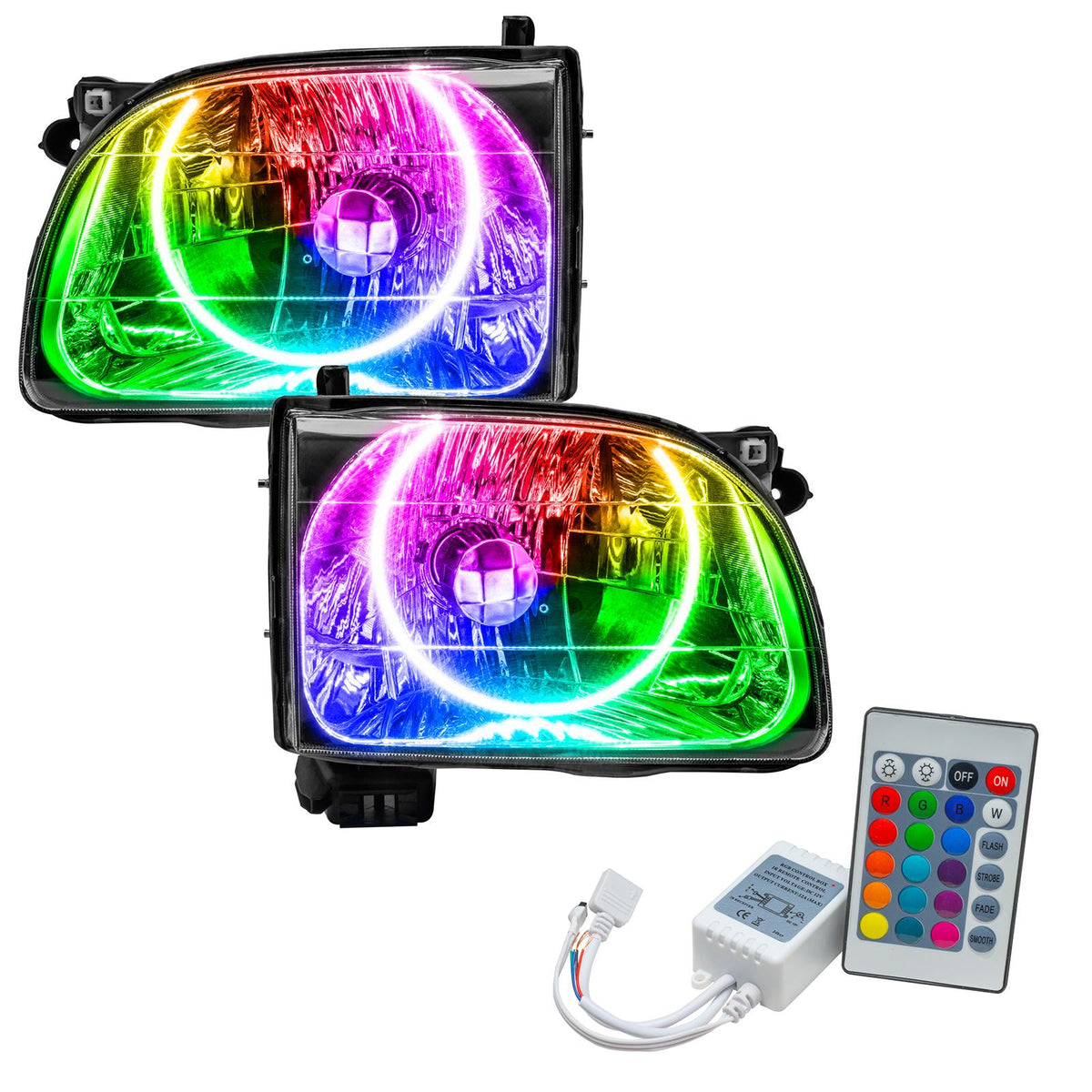 Oracle Lighting SMD Pre-Assembled Headlights, ColorSHIFT - Simple (2001-2004 Tacoma) - 7202-504