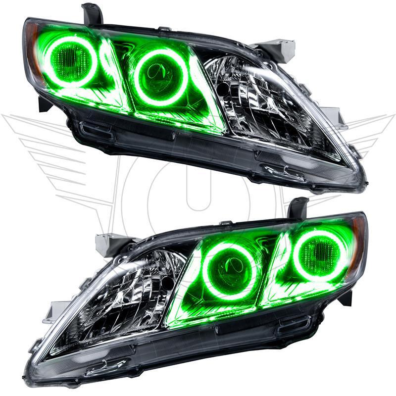 Oracle 07-09 Toyota Camry LED Headlight Halo Kit - Green