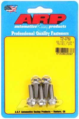 ARP 1/4-28 x .750 hex SS bolts - 721-0750