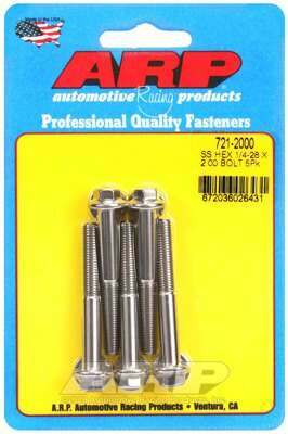 ARP 1/4-28 x 2.000 hex SS bolts - 721-2000