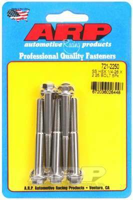 ARP 1/4-28 x 2.250 hex SS bolts - 721-2250