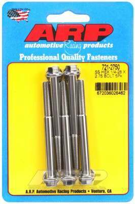 ARP 1/4-28 x 2.750 hex SS bolts - 721-2750