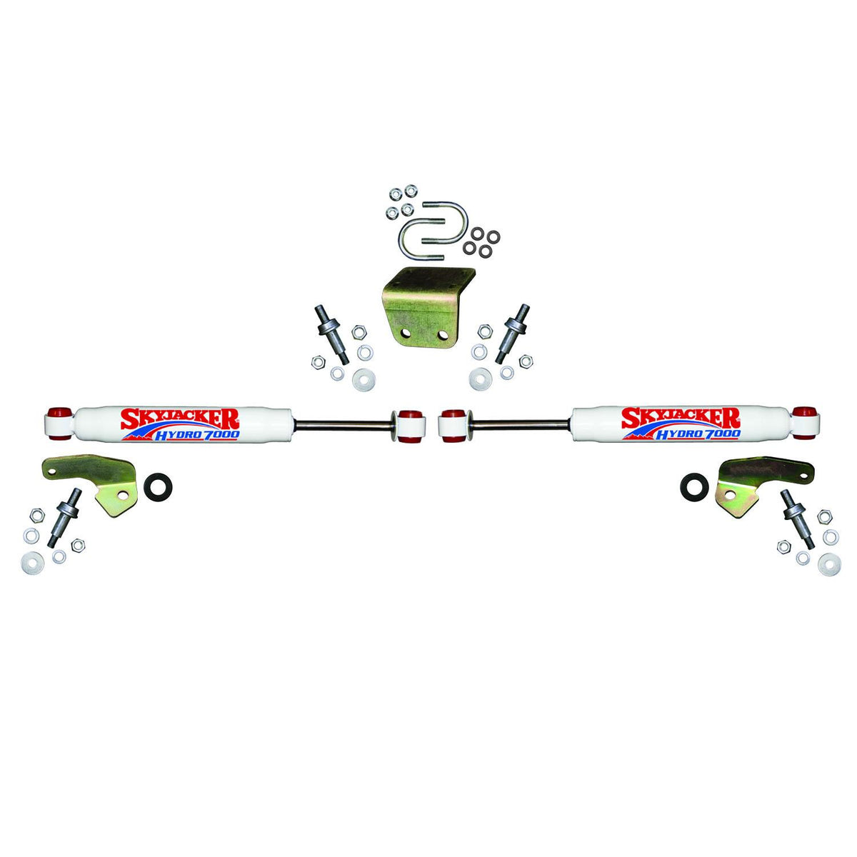 Skyjacker Steering Stabilizer Single Kit Incl. 2 Steering Stabilizers Mounting Brackets Hardware Designed For A Minimum Of 4 Inch Lift Hardware Boots Sold Separately - 7211