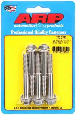 ARP 5/16-24 x 2.250 hex SS bolts - 722-2250