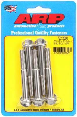 ARP 5/16-24 x 2.500 hex SS bolts - 722-2500