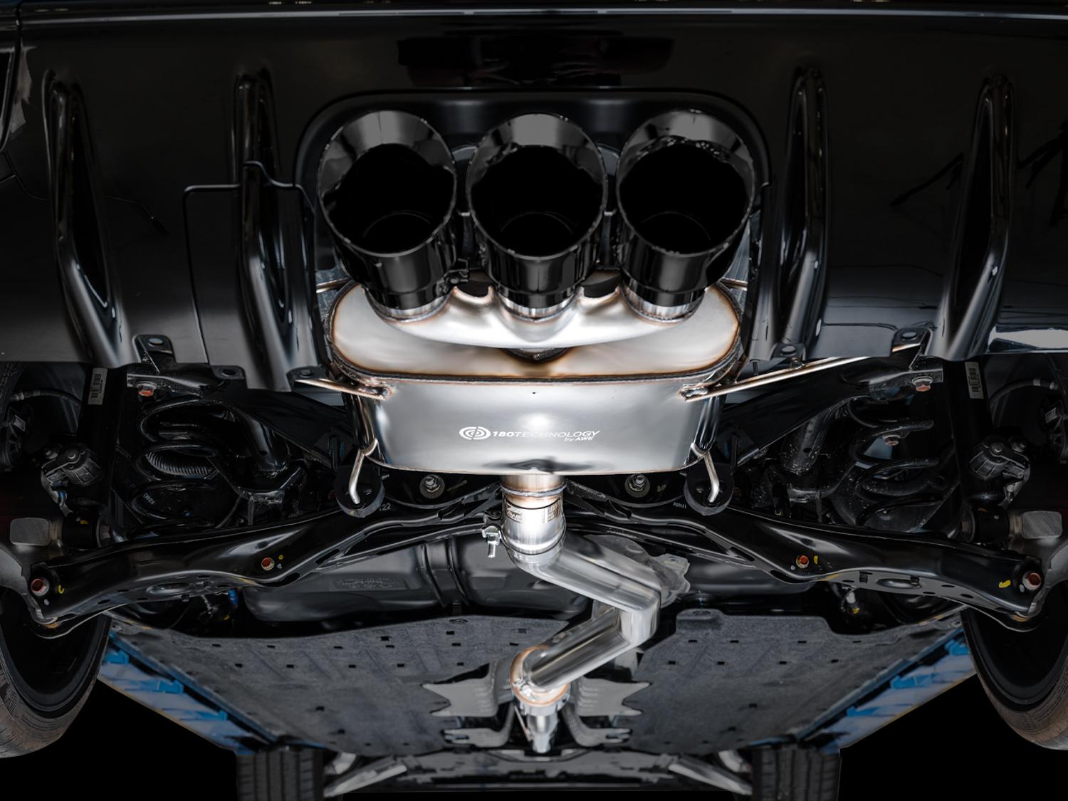 AWE Touring Edition for FL5 CTR - Triple Diamond Black Tips - 3015-53287
