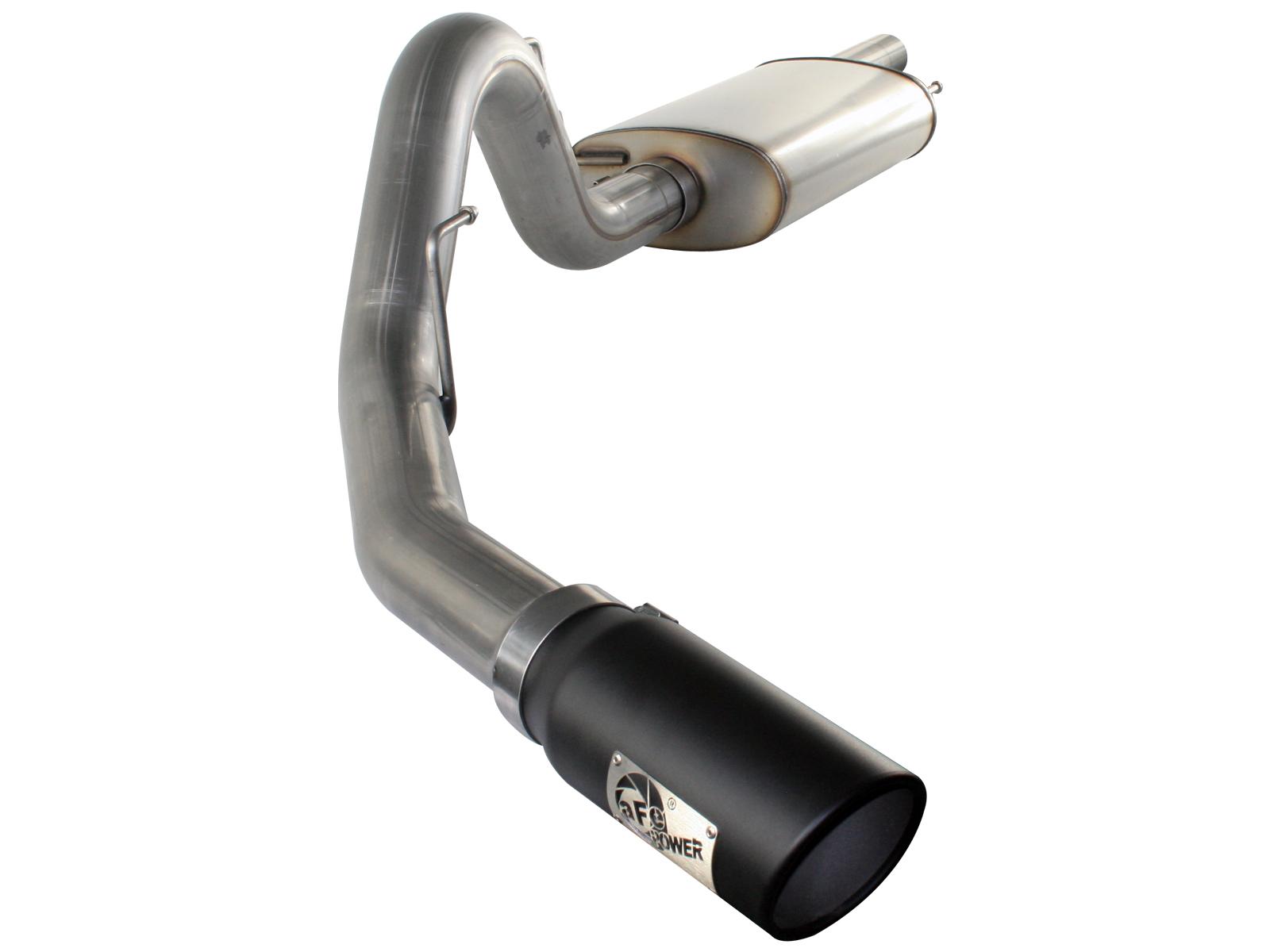 AFE MACH Force-Xp 3-1/2in 409 Stainless Steel Cat-Back Exhaust System w/Black Tip (2010-2014 F-150, F-150, F-150, F-150) - 49-43037-B