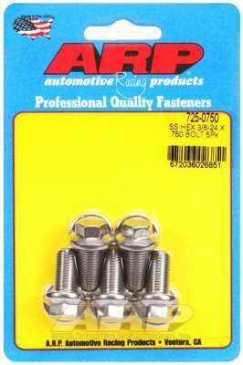ARP 3/8-24 x .750 hex 7/16 wrenching SS bolts - 725-0750