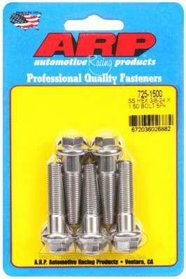 ARP 3/8-24 x 1.500 hex 7/16 wrenching SS bolts - 725-1500