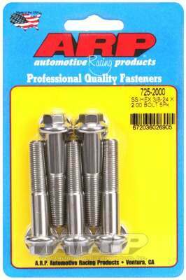ARP 3/8-24 x 2.000 hex 7/16 wrenching SS bolts - 725-2000