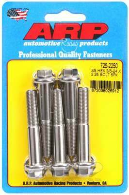 ARP 3/8-24 x 2.250 hex 7/16 wrenching SS bolts - 725-2250