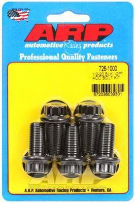 ARP 1/2-20 x 1.000 12pt black oxide bolts - 726-1000