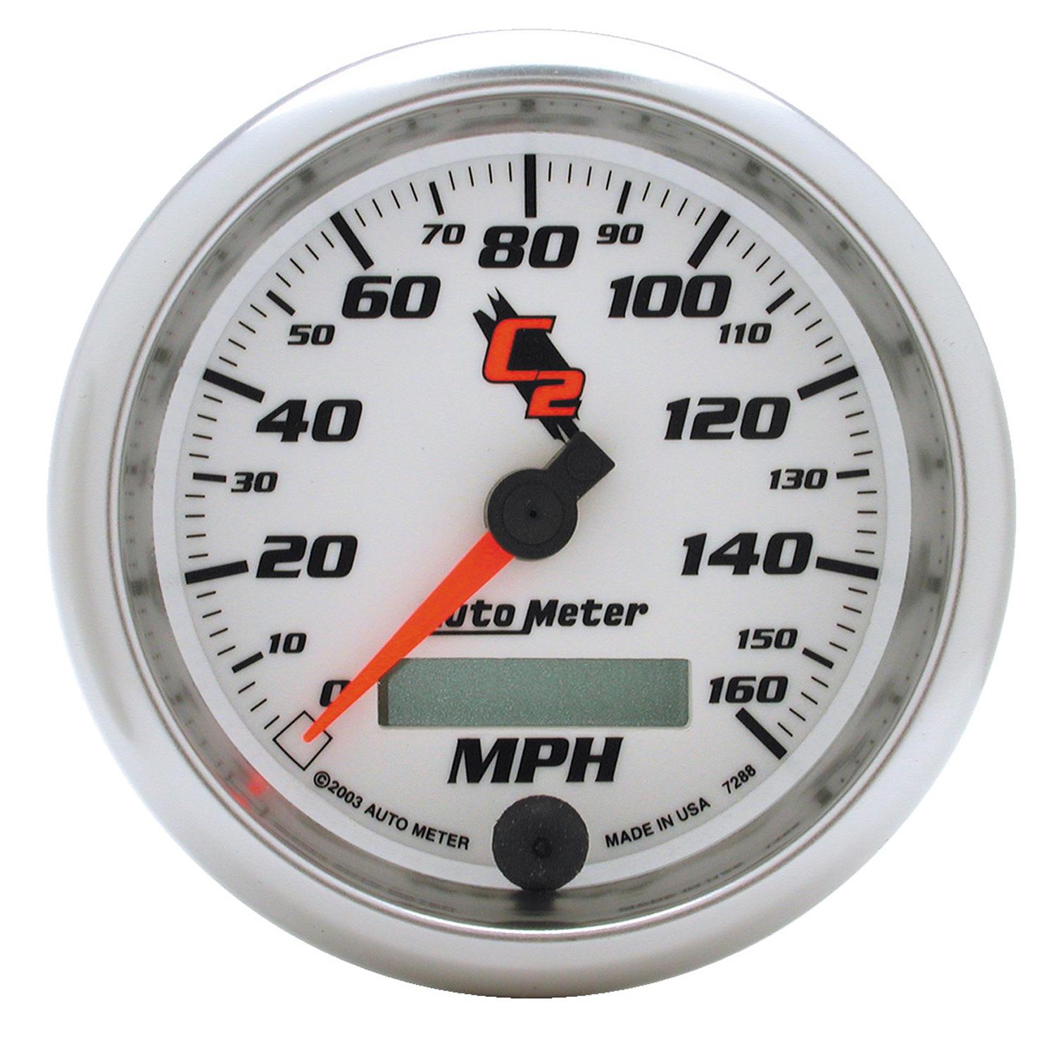 Auto Meter 3-3/8" SPEEDOMETER, 0-160 MPH, C2 - 7288