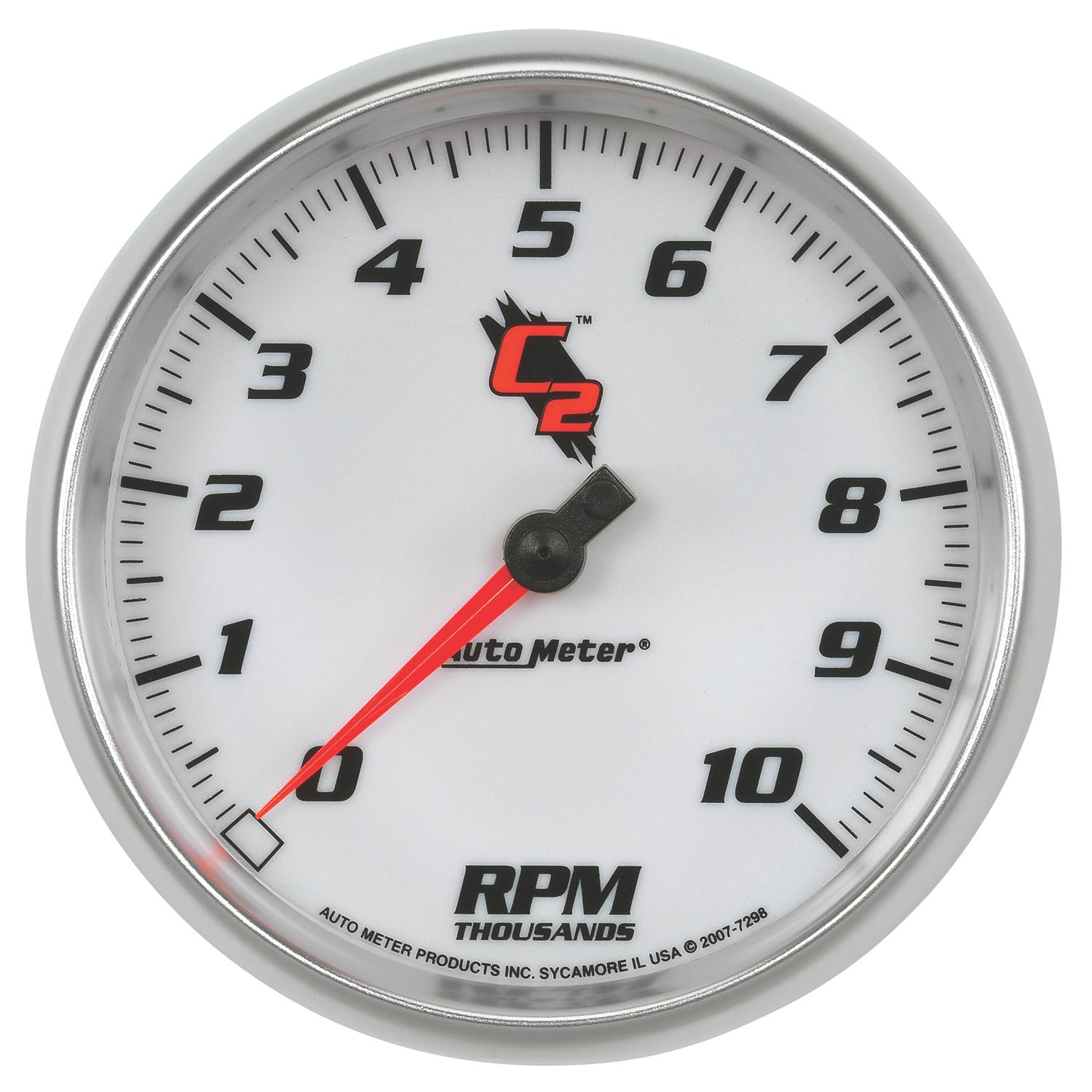 Auto Meter 5" IN-DASH TACHOMETER, 0-10,000 RPM, C2 - 7298