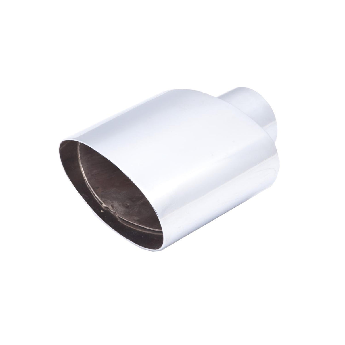 XForce 2.5" Inlet Oval (3"X5.5") Single Wall Straight Cut Stainless Steel Tip - TS09