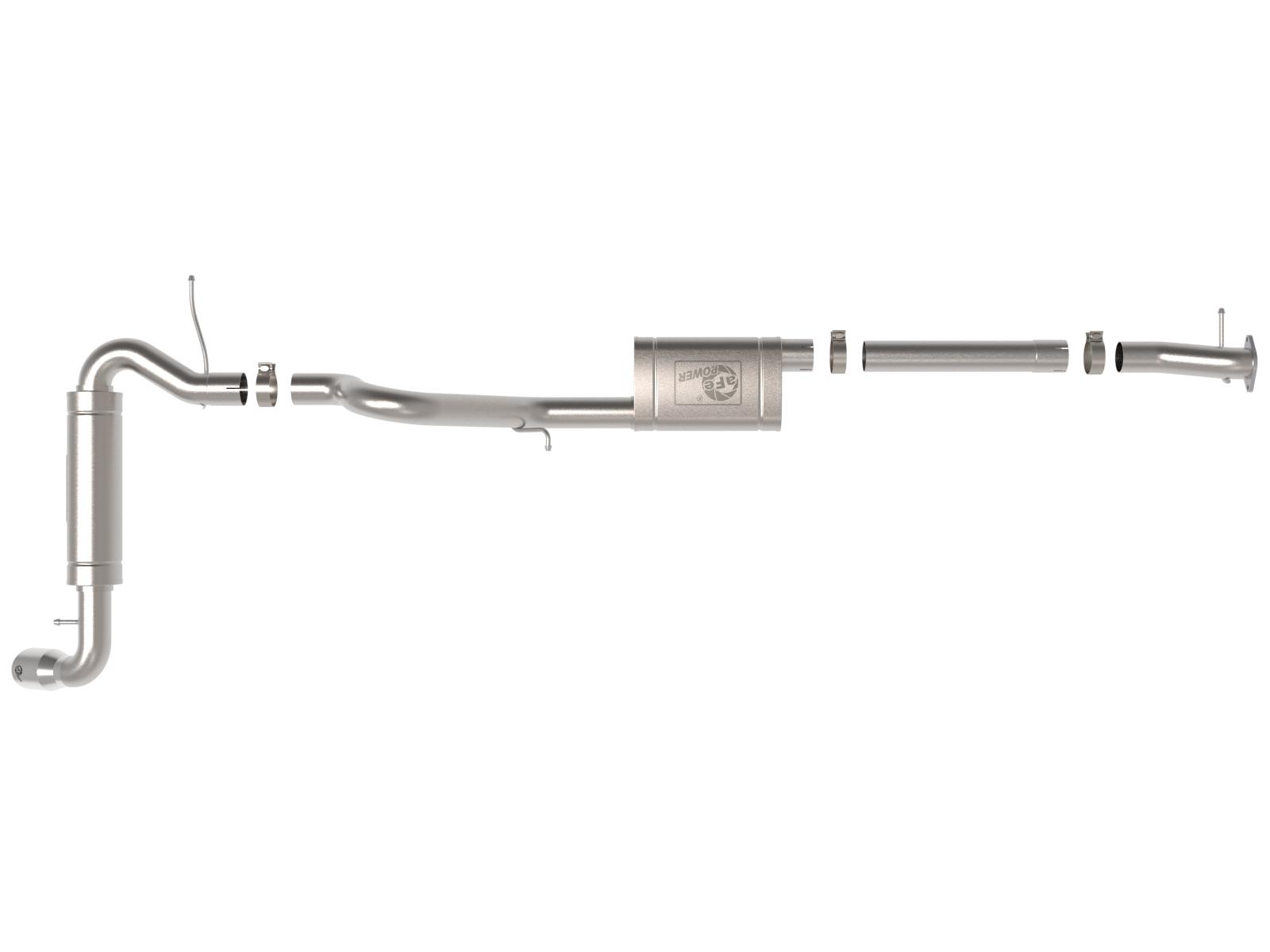 AFE 49-43136-P Apollo GT Series 3" 409 Stainless Steel Cat-Back Exhaust System w/ Polished Tip (2021-2025 Bronco)