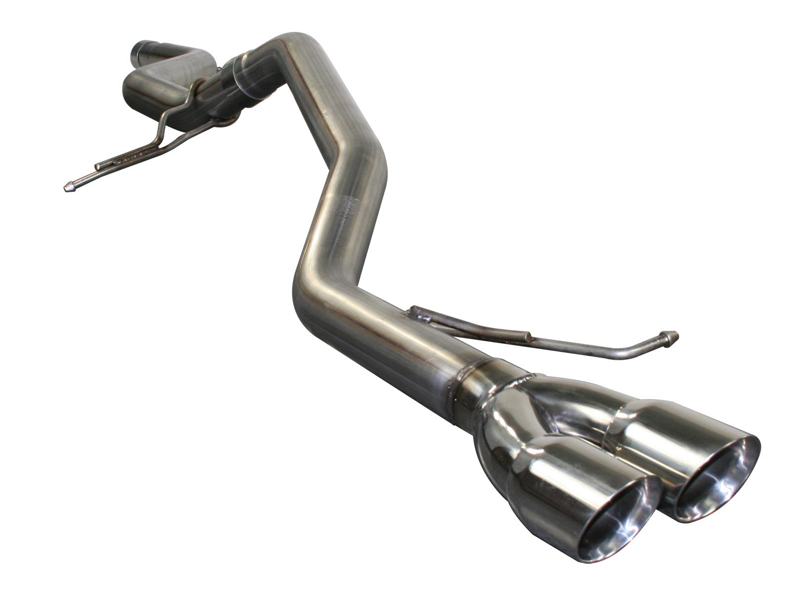 AFE Large Bore-HD 2-1/2 IN 409 Stainless Steel Cat-Back Exhaust System (2011-2014 Jetta) - 49-46401
