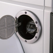 AMP Research Alloy Fuel Door, Brushed Aluminum - 07-18 Jeep Wrangler JK, 2 dr/4 dr (2007-2018 Wrangler, Wrangler JK) - 73000-00A