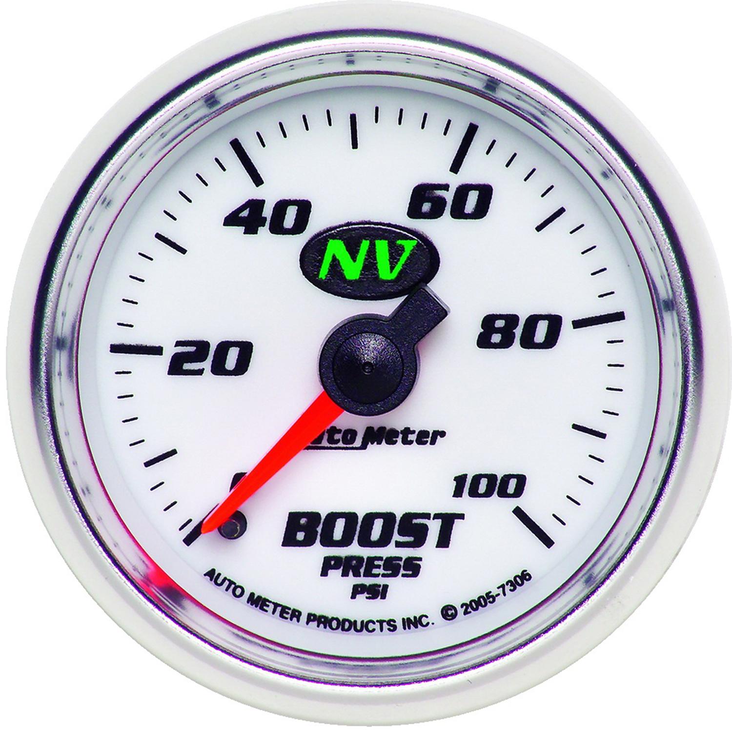 Auto Meter 2-1/16" BOOST, 0-100 PSI, NV - 7306