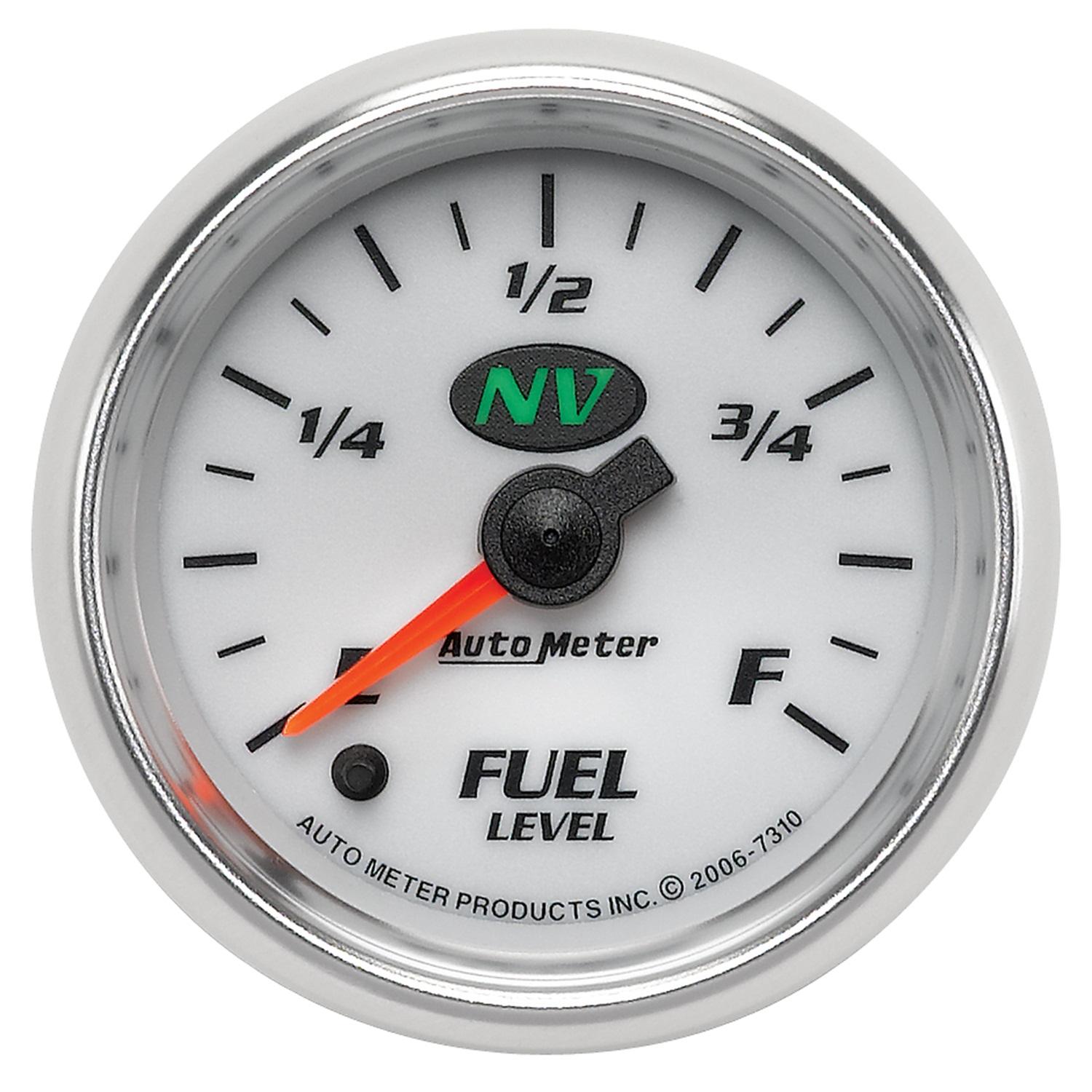 Auto Meter 2-1/16" FUEL LEVEL, PROGRAMMABLE 0-280 Ω, NV - 7310