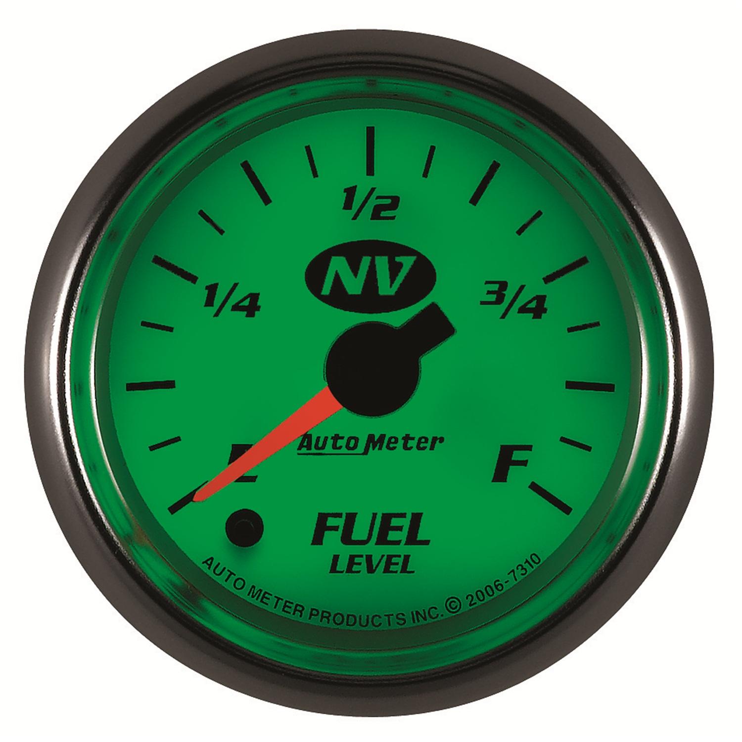 Auto Meter 2-1/16" FUEL LEVEL, PROGRAMMABLE 0-280 Ω, NV - 7310